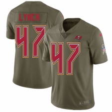 Men's Nike Tampa Bay Buccaneers #47 John Lynch Limited Olive 2017 Salute to Service NFL Jersey
