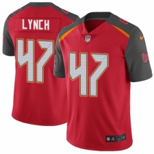 Men's Nike Tampa Bay Buccaneers #47 John Lynch Red Team Color Vapor Untouchable Limited Player NFL Jersey