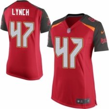 Women's Nike Tampa Bay Buccaneers #47 John Lynch Game Red Team Color NFL Jersey