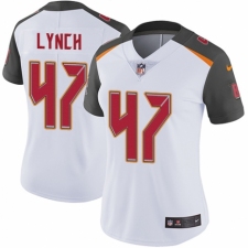 Women's Nike Tampa Bay Buccaneers #47 John Lynch White Vapor Untouchable Elite Player NFL Jersey