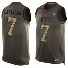Men's Nike Tampa Bay Buccaneers #7 Chandler Catanzaro Limited Green Salute to Service Tank Top NFL Jersey