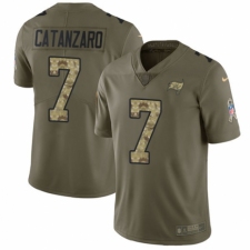 Men's Nike Tampa Bay Buccaneers #7 Chandler Catanzaro Limited Olive/Camo 2017 Salute to Service NFL Jersey