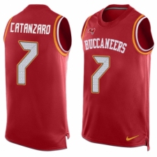Men's Nike Tampa Bay Buccaneers #7 Chandler Catanzaro Limited Red Player Name & Number Tank Top NFL Jersey