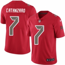 Men's Nike Tampa Bay Buccaneers #7 Chandler Catanzaro Limited Red Rush Vapor Untouchable NFL Jersey