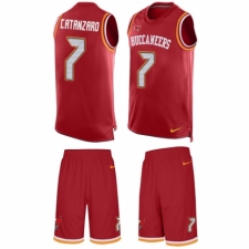 Men's Nike Tampa Bay Buccaneers #7 Chandler Catanzaro Limited Red Tank Top Suit NFL Jersey