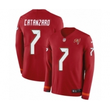 Men's Nike Tampa Bay Buccaneers #7 Chandler Catanzaro Limited Red Therma Long Sleeve NFL Jersey