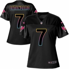 Women's Nike Tampa Bay Buccaneers #7 Chandler Catanzaro Game Black Fashion NFL Jersey