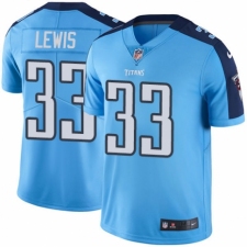 Men's Nike Tennessee Titans #33 Dion Lewis Limited Light Blue Rush Vapor Untouchable NFL Jersey