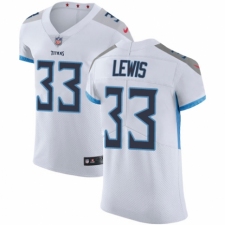 Men's Nike Tennessee Titans #33 Dion Lewis White Vapor Untouchable Elite Player NFL Jersey
