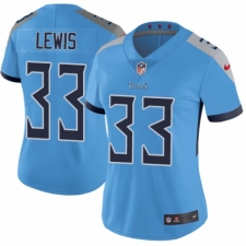 Women's Nike Tennessee Titans #33 Dion Lewis Light Blue Alternate Vapor Untouchable Limited Player NFL Jersey