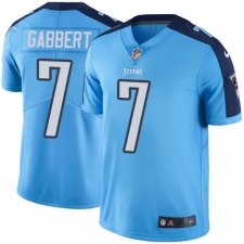 Men's Nike Tennessee Titans #7 Blaine Gabbert Elite Light Blue Rush Vapor Untouchable NFL Jersey