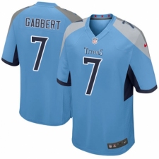 Men's Nike Tennessee Titans #7 Blaine Gabbert Game Light Blue Alternate NFL Jersey