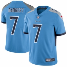 Men's Nike Tennessee Titans #7 Blaine Gabbert Light Blue Alternate Vapor Untouchable Limited Player NFL Jersey