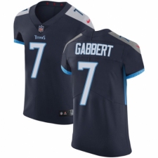 Men's Nike Tennessee Titans #7 Blaine Gabbert Navy Blue Team Color Vapor Untouchable Elite Player NFL Jersey