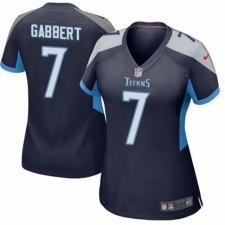 Women's Nike Tennessee Titans #7 Blaine Gabbert Game Navy Blue Team Color NFL Jersey