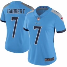 Women's Nike Tennessee Titans #7 Blaine Gabbert Light Blue Alternate Vapor Untouchable Limited Player NFL Jersey