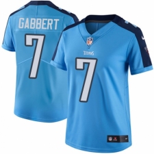 Women's Nike Tennessee Titans #7 Blaine Gabbert Limited Light Blue Rush Vapor Untouchable NFL Jersey