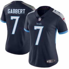 Women's Nike Tennessee Titans #7 Blaine Gabbert Navy Blue Team Color Vapor Untouchable Elite Player NFL Jersey