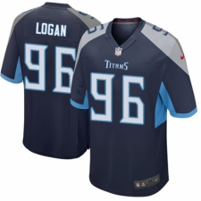 Men's Nike Tennessee Titans #96 Bennie Logan Game Navy Blue Team Color NFL Jersey