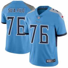Men's Nike Tennessee Titans #76 Xavier Su'a-Filo Light Blue Alternate Vapor Untouchable Limited Player NFL Jersey