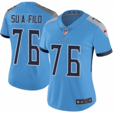 Women's Nike Tennessee Titans #76 Xavier Su'a-Filo Light Blue Alternate Vapor Untouchable Elite Player NFL Jersey