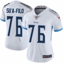 Women's Nike Tennessee Titans #76 Xavier Su'a-Filo White Vapor Untouchable Limited Player NFL Jersey