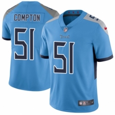 Men's Nike Tennessee Titans #51 Will Compton Light Blue Alternate Vapor Untouchable Limited Player NFL Jersey