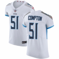 Men's Nike Tennessee Titans #51 Will Compton White Vapor Untouchable Elite Player NFL Jersey