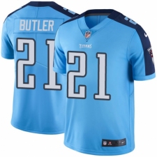 Men's Nike Tennessee Titans #21 Malcolm Butler Elite Light Blue Rush Vapor Untouchable NFL Jersey