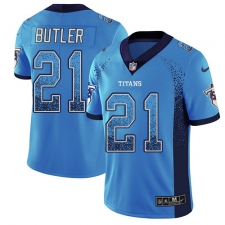 Youth Nike Tennessee Titans #21 Malcolm Butler Limited Blue Rush Drift Fashion NFL Jersey