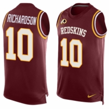Men's Nike Washington Redskins #10 Paul Richardson Limited Red Player Name & Number Tank Top NFL Jersey