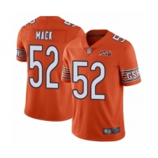 Men's Chicago Bears #52 Khalil Mack Orange Alternate 100th Season Limited Football Jersey