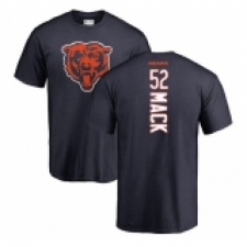 NFL Nike Chicago Bears #52 Khalil Mack Navy Blue Backer T-Shirt
