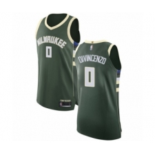 Men's Milwaukee Bucks #0 Donte DiVincenzo Authentic Green Basketball Jersey - Icon Edition