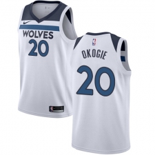 Men's Nike Minnesota Timberwolves #20 Josh Okogie Swingman White NBA Jersey - Association Edition
