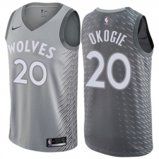 Women's Nike Minnesota Timberwolves #20 Josh Okogie Swingman Gray NBA Jersey - City Edition