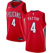 Men's Nike New Orleans Pelicans #4 Elfrid Payton Authentic Red NBA Jersey Statement Edition
