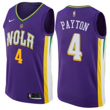 Men's Nike New Orleans Pelicans #4 Elfrid Payton Swingman Purple NBA Jersey - City Edition