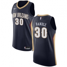 Men's Nike New Orleans Pelicans #30 Julius Randle Authentic Navy Blue NBA Jersey - Icon Edition