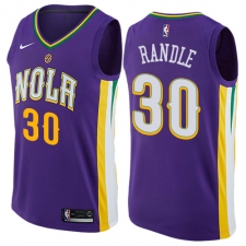 Men's Nike New Orleans Pelicans #30 Julius Randle Swingman Purple NBA Jersey - City Edition