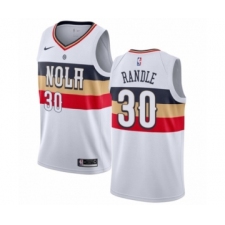 Men's Nike New Orleans Pelicans #30 Julius Randle White Swingman Jersey - Earned Edition