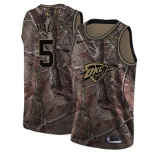 Men's Nike Oklahoma City Thunder #5 Devon Hall Swingman Camo Realtree Collection NBA Jersey