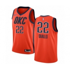 Men's Nike Oklahoma City Thunder #22 Hamidou Diallo Orange Swingman Jersey - Earned Edition
