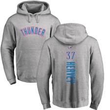 NBA Nike Oklahoma City Thunder #37 Kevin Hervey Ash Backer Pullover Hoodie