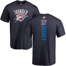 NBA Nike Oklahoma City Thunder #37 Kevin Hervey Navy Blue Backer T-Shirt