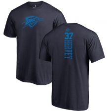 NBA Nike Oklahoma City Thunder #37 Kevin Hervey Navy Blue One Color Backer T-Shirt