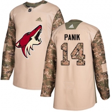 Men's Adidas Arizona Coyotes #14 Richard Panik Authentic Camo Veterans Day Practice NHL Jersey