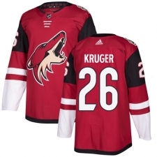 Men's Adidas Arizona Coyotes #26 Marcus Kruger Authentic Burgundy Red Home NHL Jersey