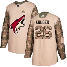 Men's Adidas Arizona Coyotes #26 Marcus Kruger Authentic Camo Veterans Day Practice NHL Jersey
