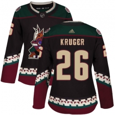 Women's Adidas Arizona Coyotes #26 Marcus Kruger Authentic Black Alternate NHL Jersey